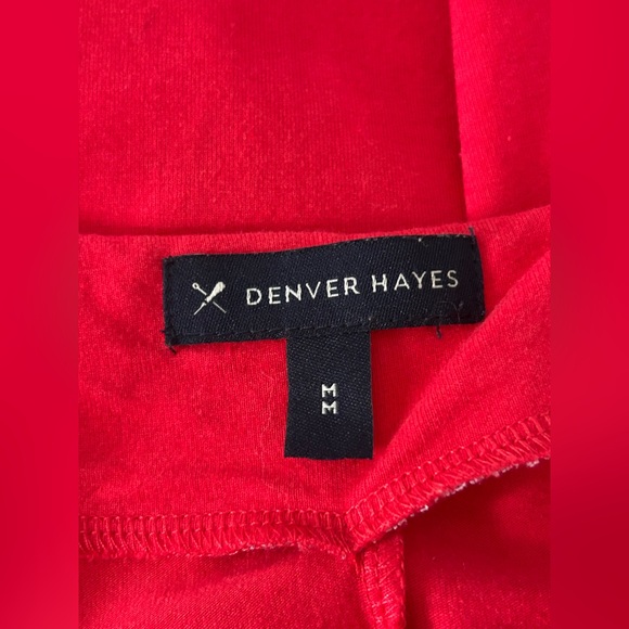 Denver Hayes Size Medium Vibrant Carnation Red Red Maxi Dress pockets sleeveless - Picture 5 of 12